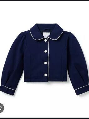 NWT Toddler Janie and Jack Navy Jacket with White Piping